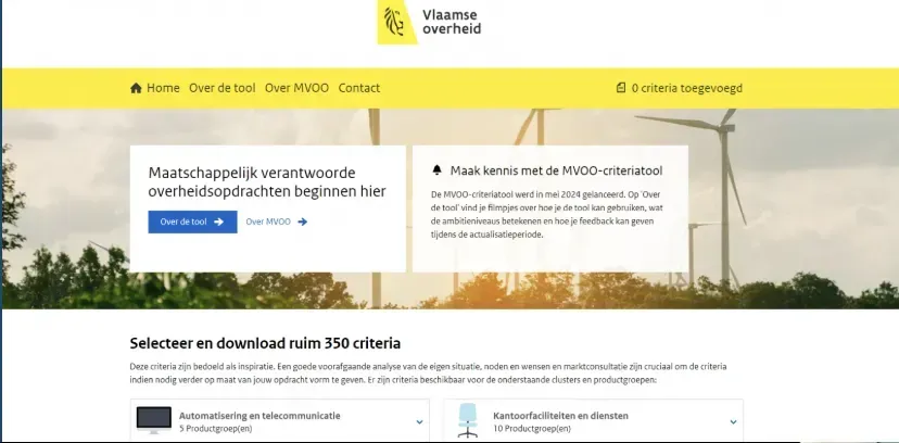 MVOO Criteriatool